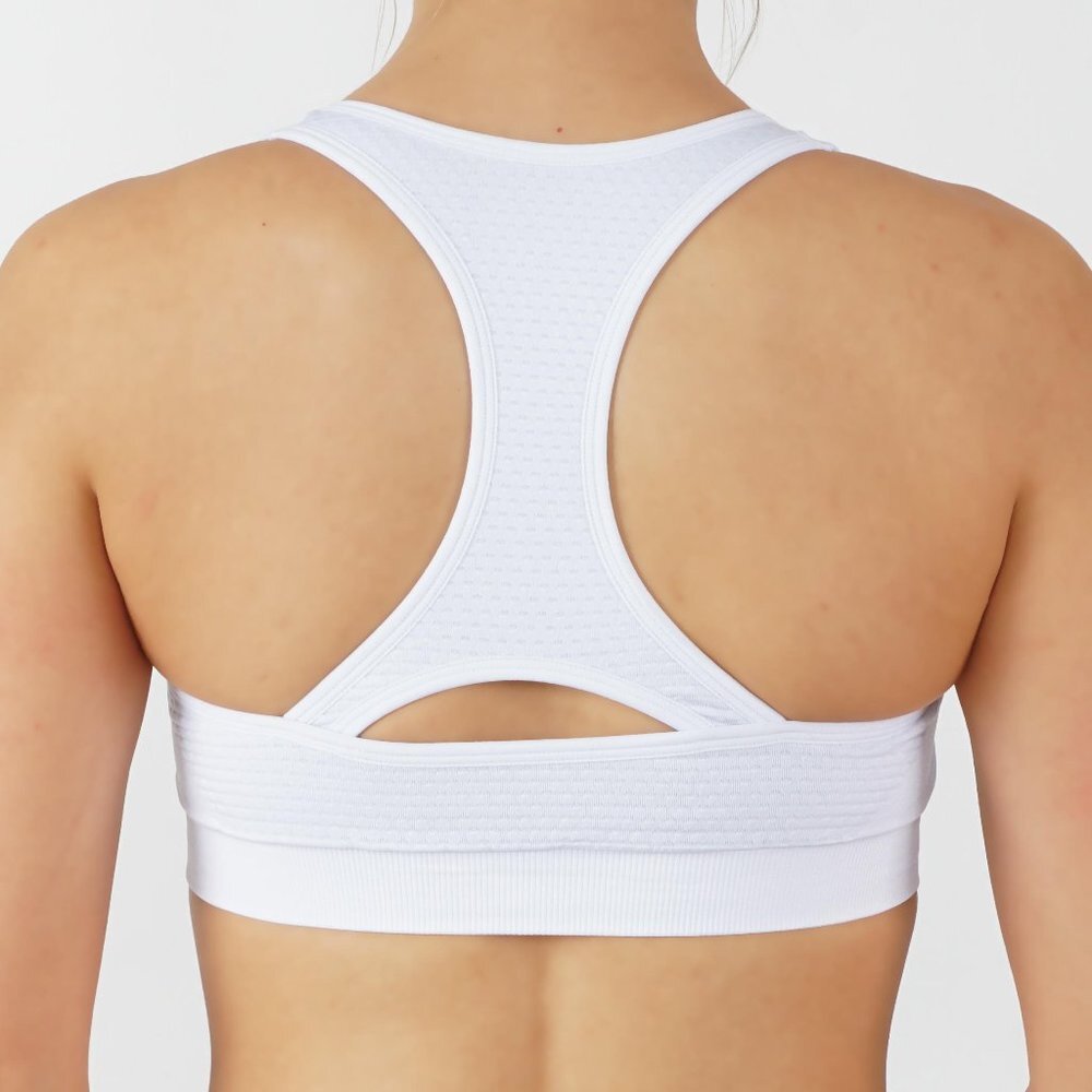 White high Impact Sports Bra - Picture 3 of 6